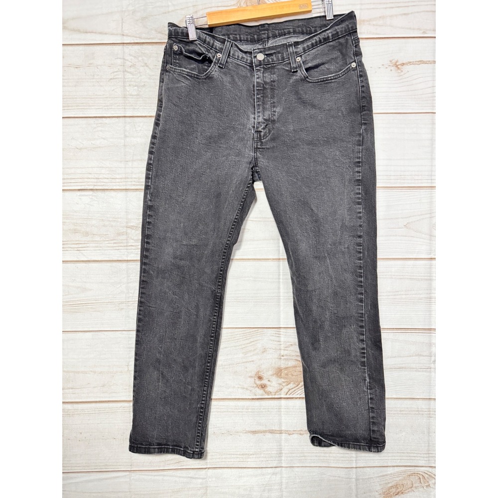 Levis 514 Straight Fit Mens Jeans Washed Black Denim‎ W35 L30